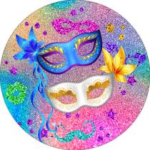 Painel De Festa Redondo 1,50x1,50 - Carnaval Efeito Glitter Colorido Mascaras 016 Painel De Festa Redondo 1,50x1,50 - Carnaval Efeito Glitter Colorido Mascaras 016