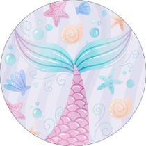 Painel De Festa Redondo 1,50x1,50 - Cauda Sereia Candy 006 Painel De Festa Redondo 1,50x1,50 - Cauda Sereia Candy 006