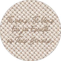 Painel De Festa Redondo 1,50x1,50 - Chá de Bebê e Fraldas Tons de Bege 076