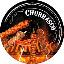Painel De Festa Redondo 1,50x1,50 - Churrasco em Brasas Realista 004 Painel De Festa Redondo 1,50x1,50 - Churrasco em Brasas Realista 004