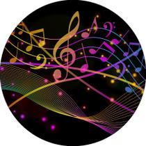 Painel De Festa Redondo 1,50x1,50 - Claves Musical Efeito Neon 006 Painel De Festa Redondo 1,50x1,50 - Claves Musical Efeito Neon 006