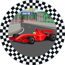 Painel De Festa Redondo 1,50x1,50, Corrida Carros 026