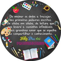 Painel De Festa Redondo 1,50x1,50 - Dia dos Professores Mesa de Estudo 036 Painel De Festa Redondo 1,50x1,50 - Dia dos Professores Mesa de Estudo 036