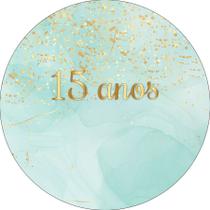 Painel De Festa Redondo 1,50x1,50 - Efeito Glitter 15 Anos 047