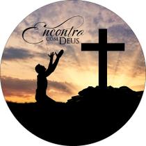 Painel De Festa Redondo 1,50x1,50 - Encontro Com Deus Cruz 048 Painel De Festa Redondo 1,50x1,50 - Encontro Com Deus Cruz 048