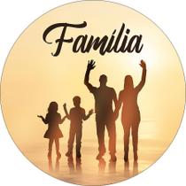 Painel De Festa Redondo 1,50x1,50 - Família Silhuetas 104