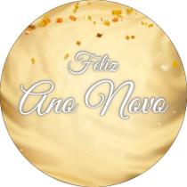 Painel De Festa Redondo 1,50x1,50 - Feliz Ano Novo Fundo Dourado 005 Painel De Festa Redondo 1,50x1,50 - Feliz Ano Novo Fundo Dourado 005