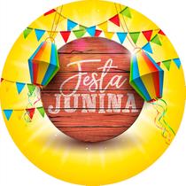 Painel De Festa Redondo 1,50x1,50 - Festa Junina Lanternas Arraiá 023