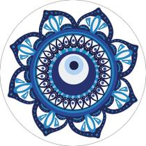 Painel De Festa Redondo 1,50x1,50 - Flor Mandala Olho Grego 003