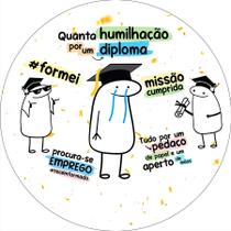 Painel De Festa Redondo 1,50x1,50 - Flork Formatura Humilhação Diploma 016