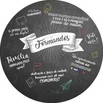 Painel De Festa Redondo 1,50x1,50 - Formatura Chalkboard 003