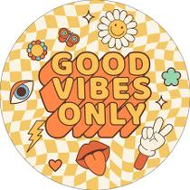 Painel De Festa Redondo 1,50x1,50 - Good Vibes Elementos Cartoon 015 Painel De Festa Redondo 1,50x1,50 - Good Vibes Elementos Cartoon 015
