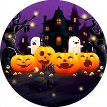 Painel De Festa Redondo 1,50x1,50 - Halloween Abóboras e Fantasmas 003 Painel De Festa Redondo 1,50x1,50 - Halloween Abóboras e Fantasmas 003