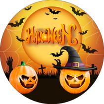 Painel De Festa Redondo 1,50x1,50 - Halloween Alaranjado 013 Painel De Festa Redondo 1,50x1,50 - Halloween Alaranjado 013