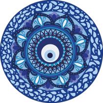 Painel De Festa Redondo 1,50x1,50 - Mandala Olho Grego Proteção 004