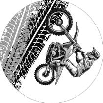 Painel De Festa Redondo 1,50x1,50 - Motocross Moto 004