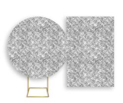 Painel De Festa Redondo 1,50x1,50 + Painel Vertical 1,50x2,20 - Efeito Lantejoulas Disco Mirror Prata 033 Painel De Festa Redondo 1,50x1,50 + Painel Vertical 1,50x2,20 - Efeito Lantejoulas Disco Mirror Prata 033