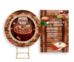 Painel De Festa Redondo 1,50x1,50 + Painel Vertical 1,50x2,20 - Feijoada Brasileira 001 Painel De Festa Redondo 1,50x1,50 + Painel Vertical 1,50x2,20 - Feijoada Brasileira 001