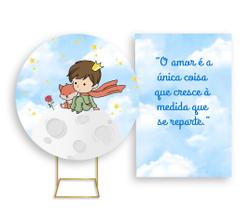 Painel De Festa Redondo 1,50x1,50 + Painel Vertical 1,50x2,20 - Pequeno Príncipe Cute 005