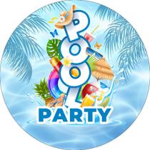 Painel De Festa Redondo 1,50x1,50 - Pool Party Piscina Divertido 008 Painel De Festa Redondo 1,50x1,50 - Pool Party Piscina Divertido 008