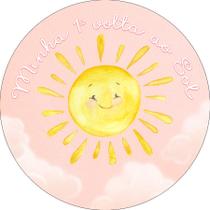 Painel De Festa Redondo 1,50x1,50 - Primeira Volta ao Sol Céu Rosa 058 Painel De Festa Redondo 1,50x1,50 - Primeira Volta ao Sol Céu Rosa 058