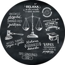 Painel De Festa Redondo 1,50x1,50 - Profissão Direito 017 Painel De Festa Redondo 1,50x1,50 - Profissão Direito 017