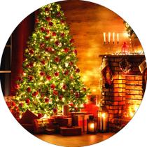 Painel De Festa Redondo 1,50x1,50 - Sala de Natal Brilhante 028 Painel De Festa Redondo 1,50x1,50 - Sala de Natal Brilhante 028