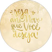 Painel De Festa Redondo 1,50x1,50 - Seja o Ano Novo Que Você Deseja 014