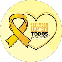 Painel De Festa Redondo 1,50x1,50 - Setembro Amarelo Todos pela Vida 019
