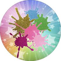 Painel De Festa Redondo 1,50x1,50 - Slime Estrelas 003 Painel De Festa Redondo 1,50x1,50 - Slime Estrelas 003