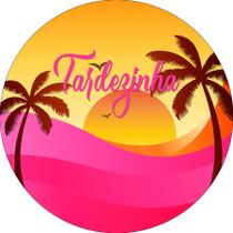 Painel De Festa Redondo 1,50x1,50 - Tardezinha Verão Cores Quentes 009