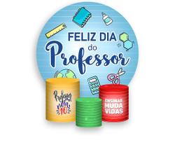 Painel De Festa Redondo 1,50x1,50 + Trio De Capas Cilindro - Dia dos Professores Materiais Escolares 067 Painel De Festa Redondo 1,50x1,50 + Trio De Capas Cilindro - Dia dos Professores Materiais Escolares 067