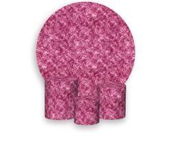 Painel De Festa Redondo 1,50x1,50 + Trio De Capas Cilindro - Efeito Lantejoulas Disco Mirror Rosa Pink 065 Painel De Festa Redondo 1,50x1,50 + Trio De Capas Cilindro - Efeito Lantejoulas Disco Mirror Rosa Pink 065