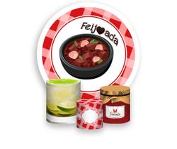 Painel De Festa Redondo 1,50x1,50 + Trio De Capas Cilindro - Feijoada 005 Painel De Festa Redondo 1,50x1,50 + Trio De Capas Cilindro - Feijoada 005