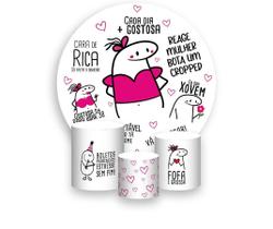 Painel De Festa Redondo 1,50x1,50 + Trio De Capas Cilindro - Flork Frases Rosa 001 Painel De Festa Redondo 1,50x1,50 + Trio De Capas Cilindro - Flork Frases Rosa 001