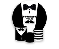 Painel De Festa Redondo 1,50x1,50 + Trio De Capas Cilindro - O Poderoso Paizão Smoker 019 Painel De Festa Redondo 1,50x1,50 + Trio De Capas Cilindro - O Poderoso Paizão Smoker 019