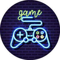 Painel De Festa Redondo 1,50x1,50 - Video Game Efeito Neon 012