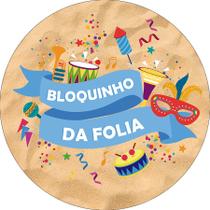 Painel De Festa Redondo 1,5x1,5 - Carnaval Elementos Bloco da Folia 04