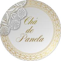 Painel De Festa Redondo 1,5x1,5 - Chá de Panela Cozinha Elegante 005 - Via Cores