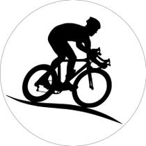 Painel De Festa Redondo 1,5x1,5 - Ciclismo Bicicleta Silhueta 03 - Via Cores