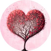Painel De Festa Redondo 1,5x1,5 - Dia Dos Namorados Árvore do Amor 064