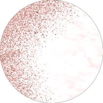 Painel De Festa Redondo 1,5x1,5 - Efeito Glitter Rose com Mármore 165