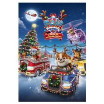 Painel De Festa Retangular 2,2x1,5 Patrulha Canina De Natal