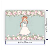 Painel de Festa Retangular Anne with an E Diversas Medidas - Fera Print