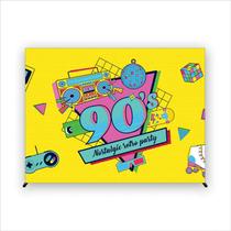 Painel de Festa Retangular Anos 90 4,00x3,00 metros - Fera Print