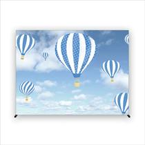 Painel de Festa Retangular Balão Azul Diversas Medidas - Fera Print