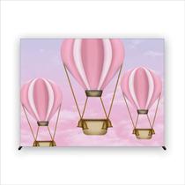 Painel de Festa Retangular Balão Rosa Diversas Medidas - Fera Print