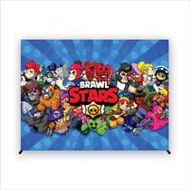 Painel de Festa Retangular Brawl Stars 4,50x3,00 Metros - Fera Print