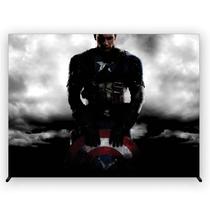 Painel de Festa Retangular Capitão Americano 4,50x3,00 Metros Fera Print