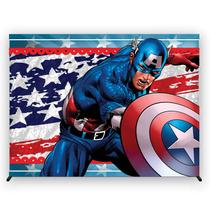 Painel de Festa Retangular Capitão Americano 6,00x3,00 Metros Fera Print